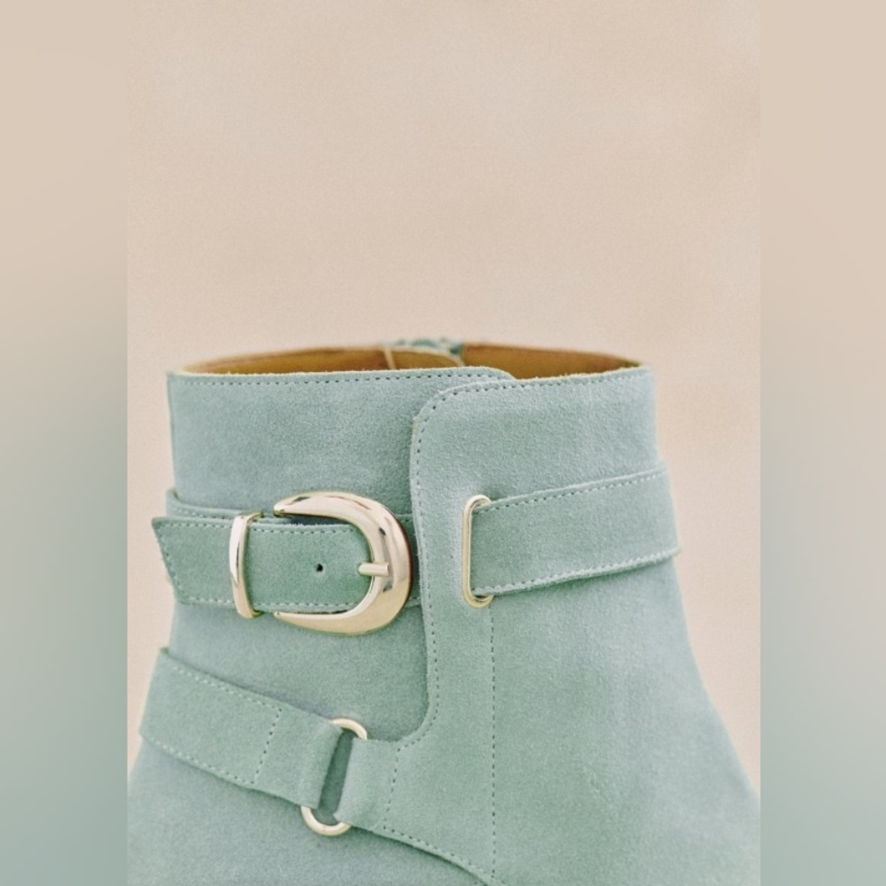 Sézane Brooklyn Boots - Sea Green - Picture 4 of 9